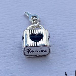 PANDORA Padlock & Heart Key Charm